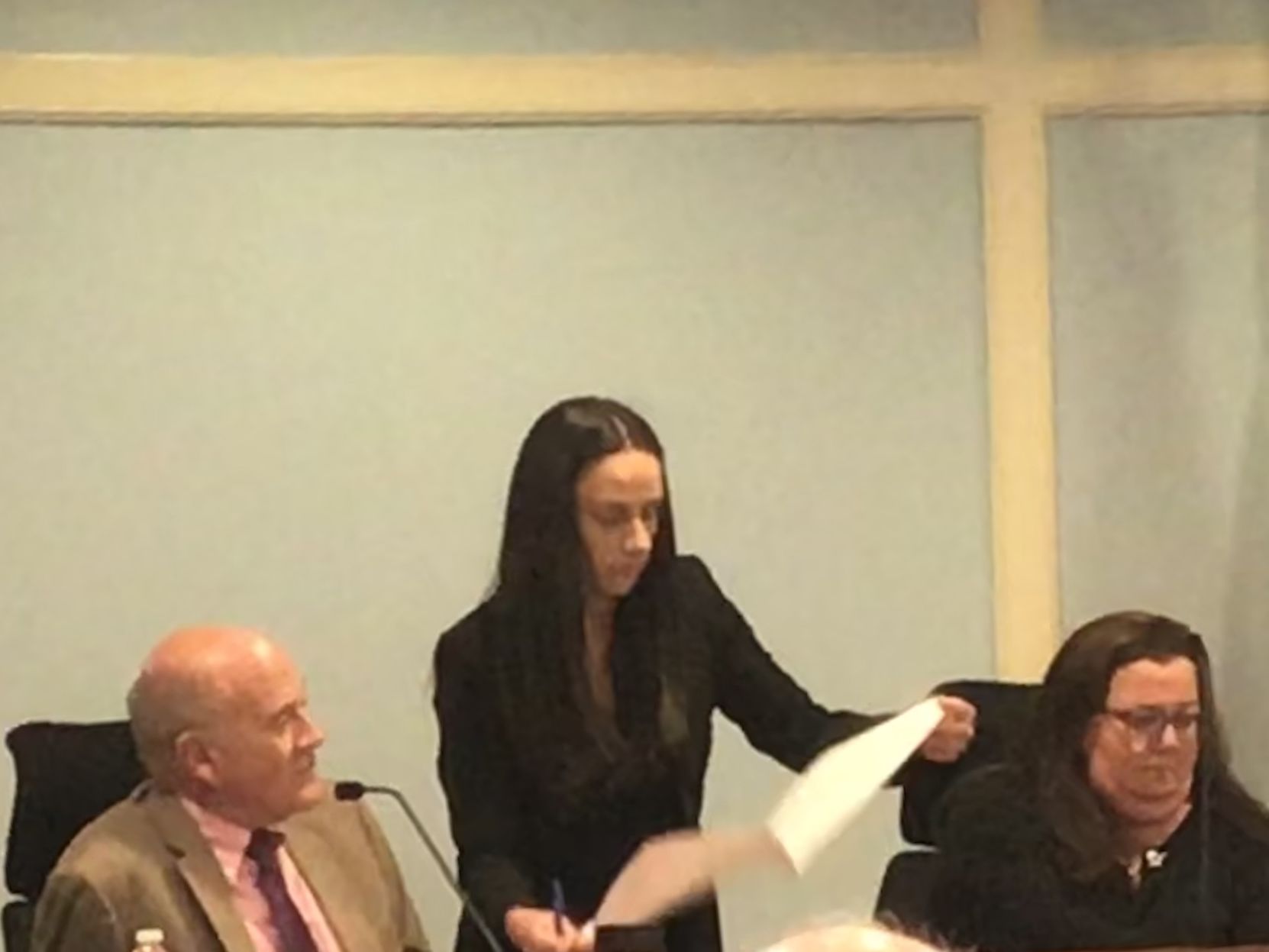 Council member Ed London, Village Manager Andrea Agha and Vice Mayor Allison McCormick